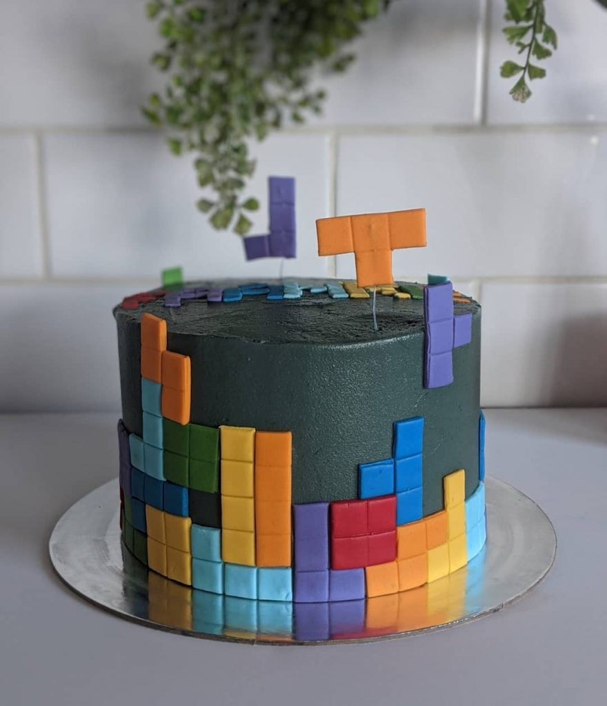 Tetris Game Cake