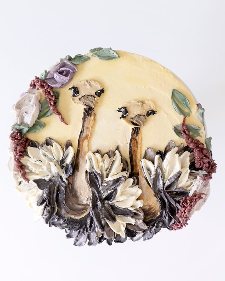 ostrich cake design