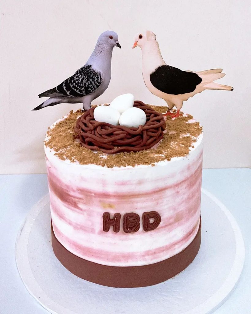 pink pigeon cake