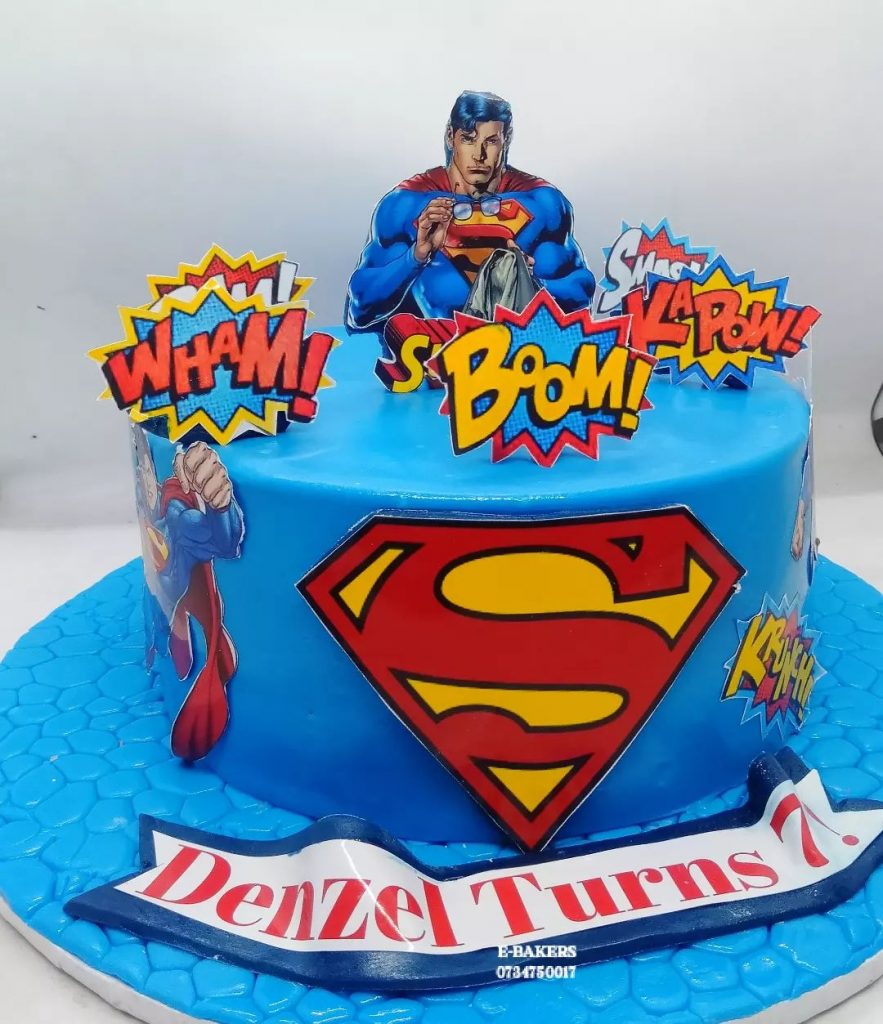 superman photo cake