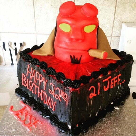 Hellboy bday cake2