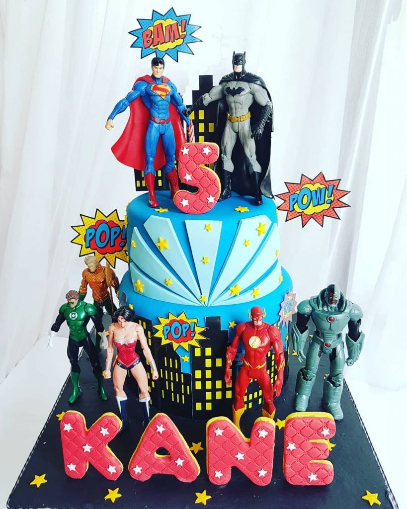 Justice League Party Cake Designs