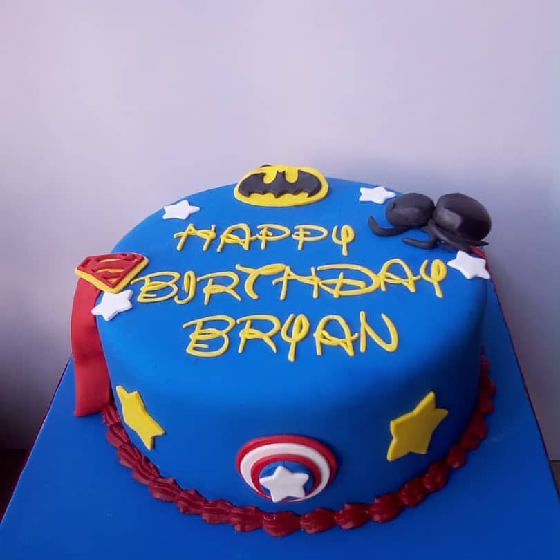 Justice League Themed Birthday Cake 1