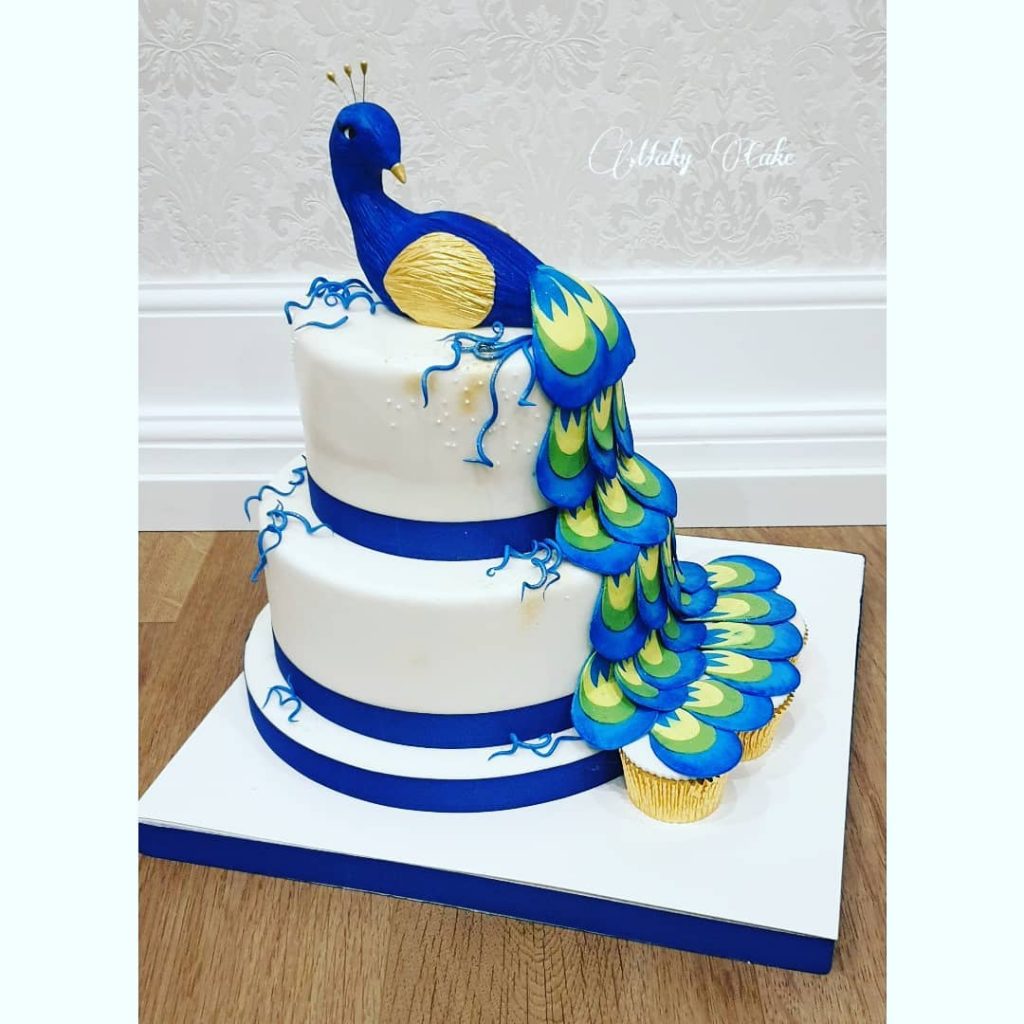 Peacock Design Cake 2