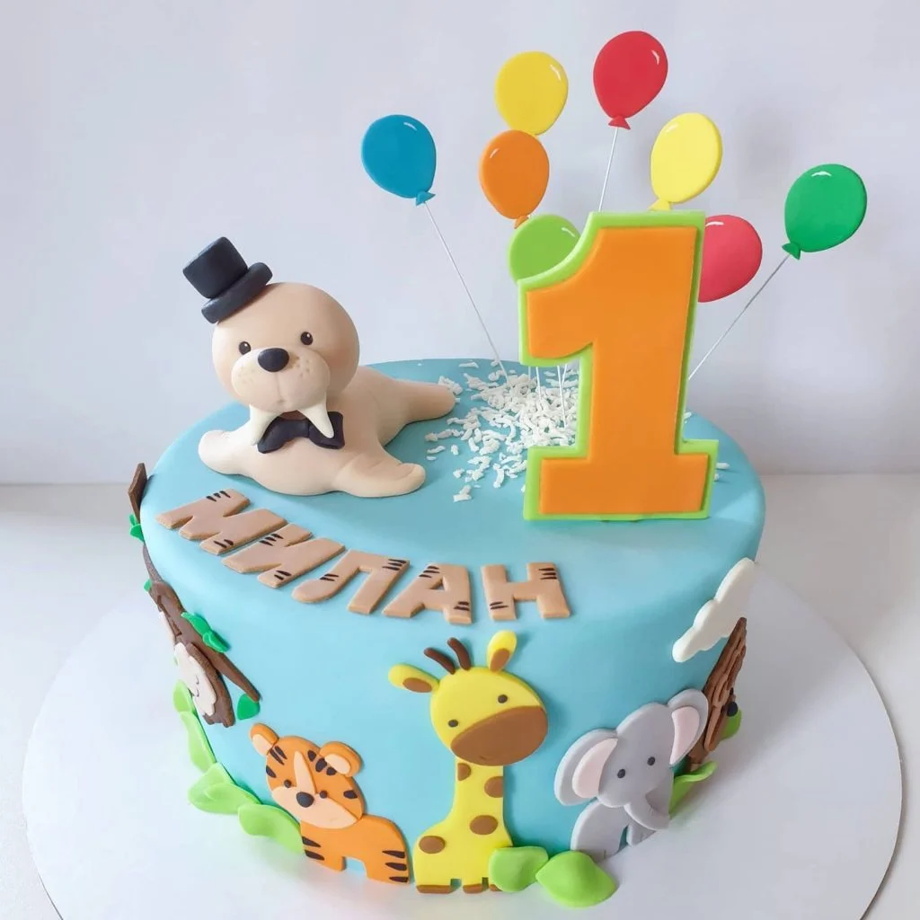 Walrus Themed Birthday Cake Design