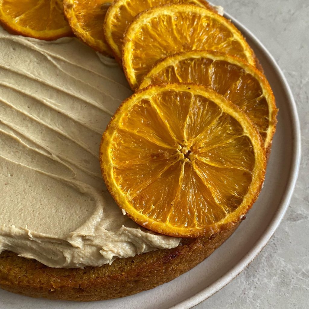 Frosted Orange Cake Design