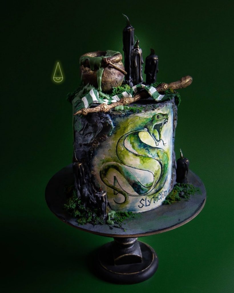 Slytherin Themed Cake Design