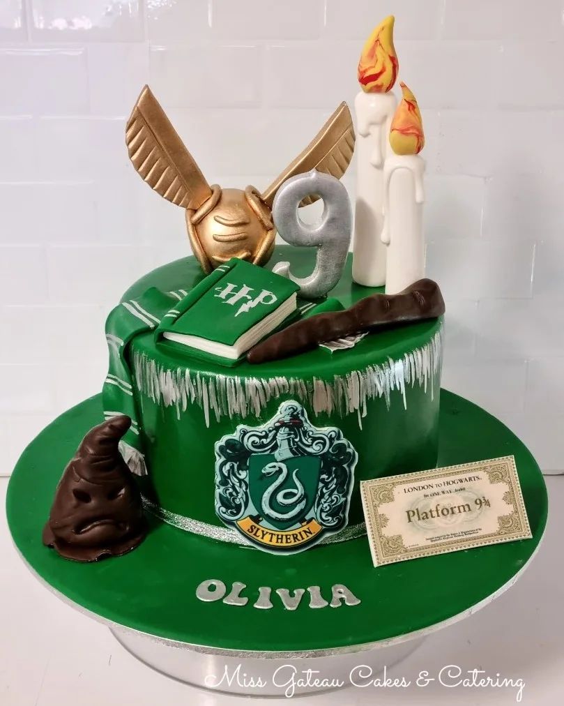 Slytherin Themed Cake Design2