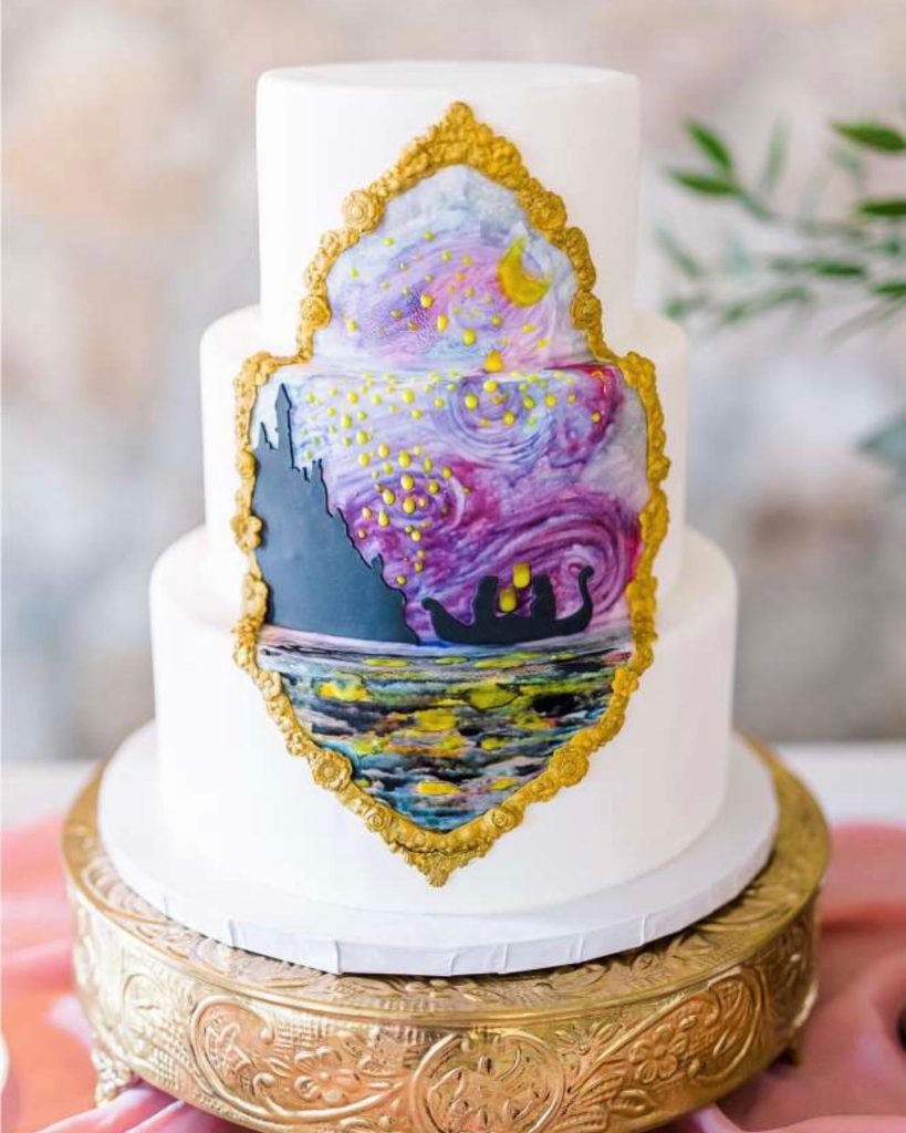 Tangled Tiered Cake Design2