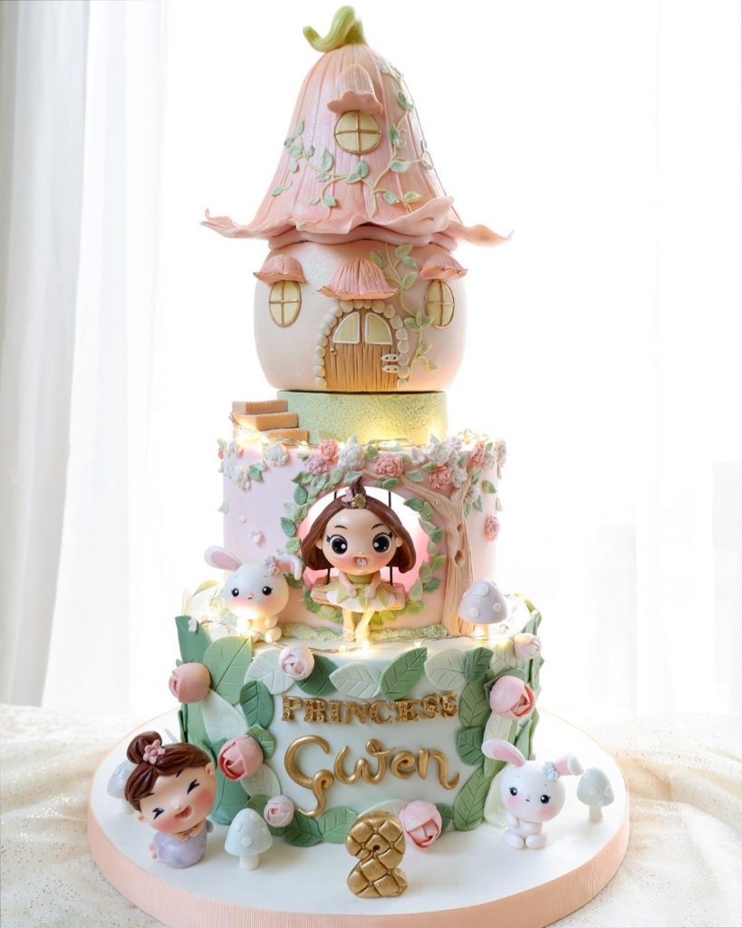 Tinkerbell Tiered Cake Designs