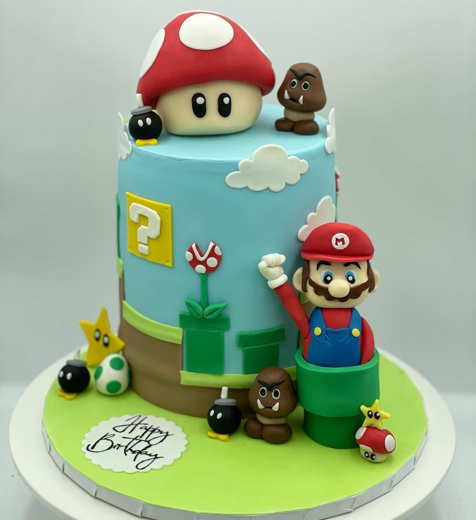 Fondant Based Mario Cake Designs2