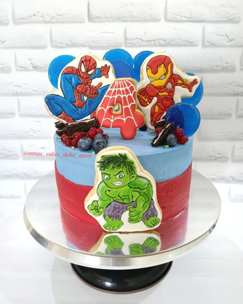 Batman Iron Man Cake Designs