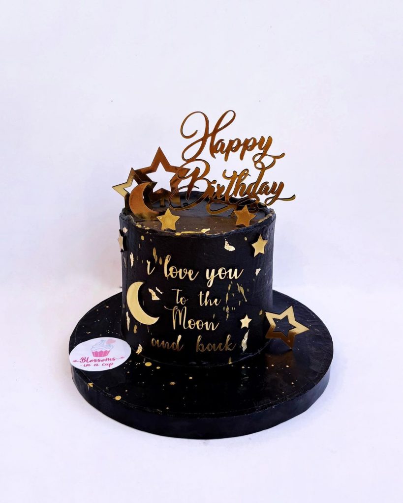 Coolest Black and White Star Cake 2