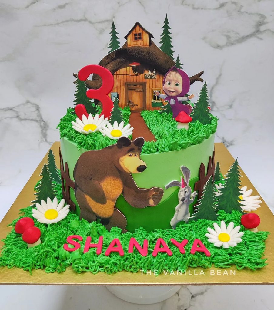Masha and the Bear Birthday Cake Design 2