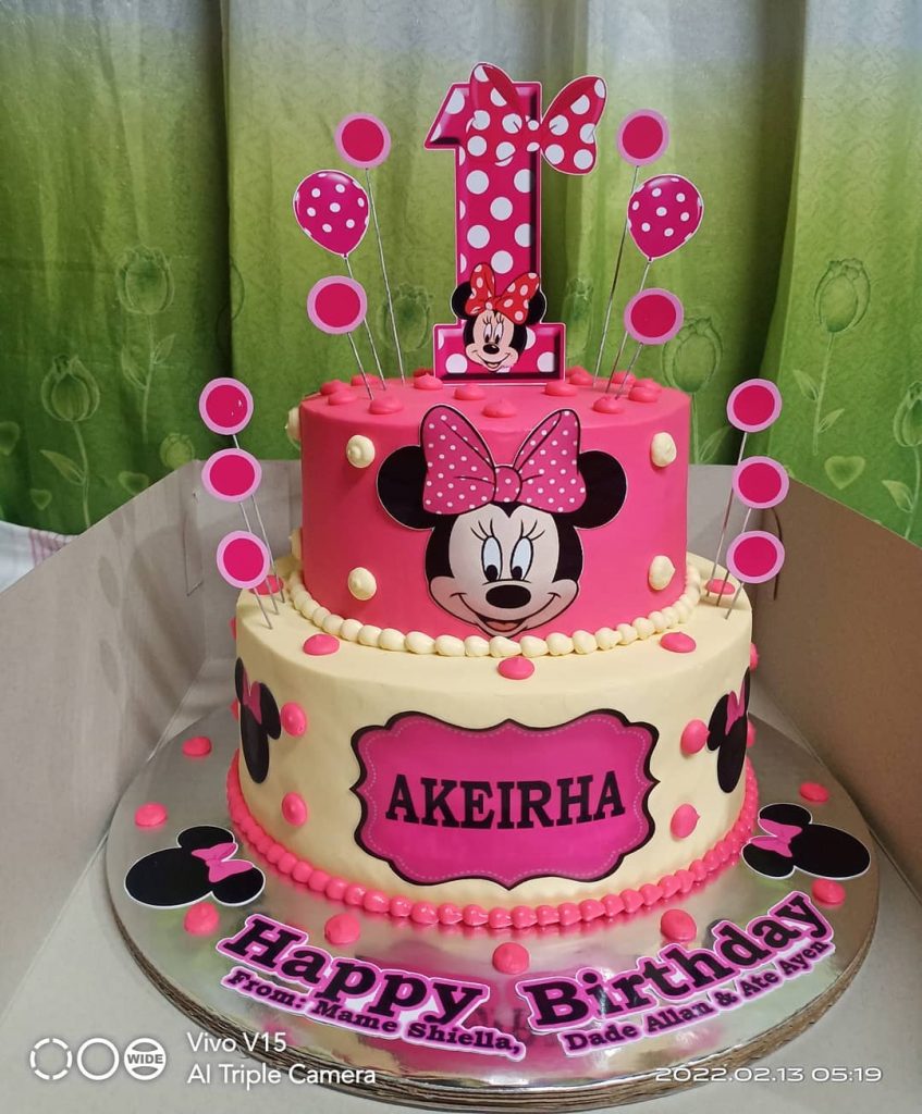 Minnie Mouse Cake Design 2 layer 2