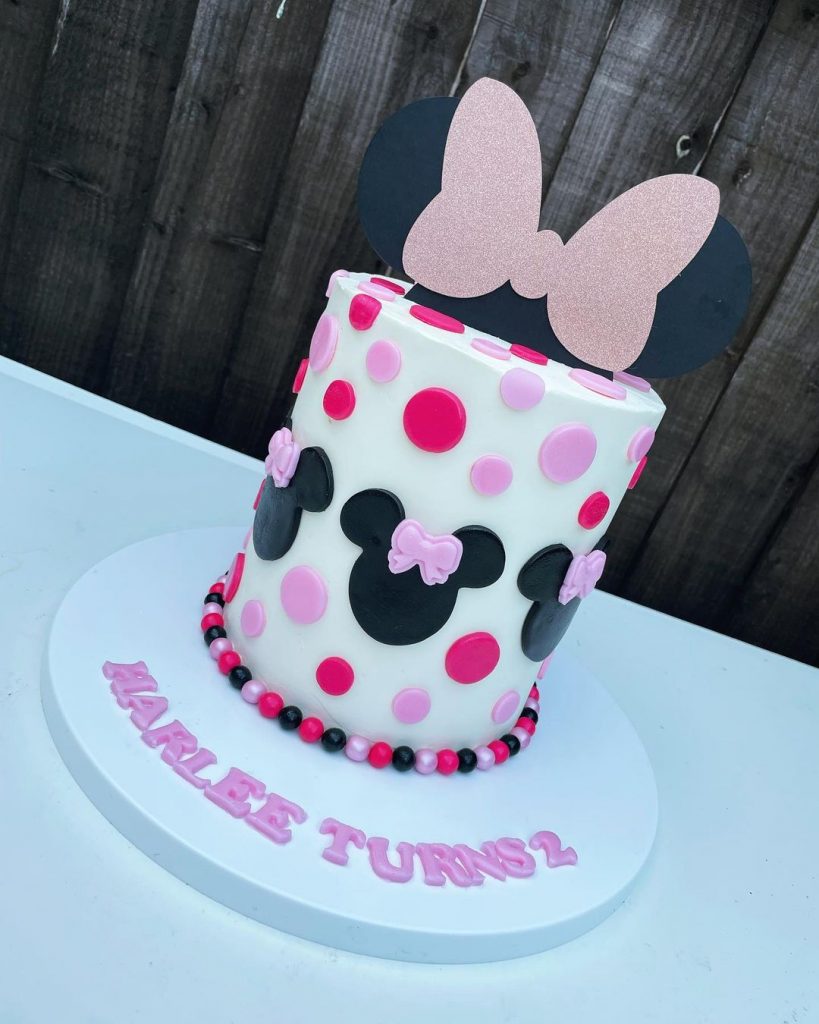 Simple Minnie Mouse Cake Design