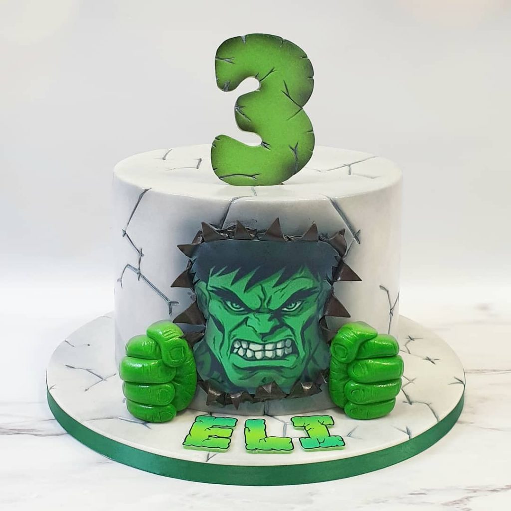 Hulk Smash Cake Design
