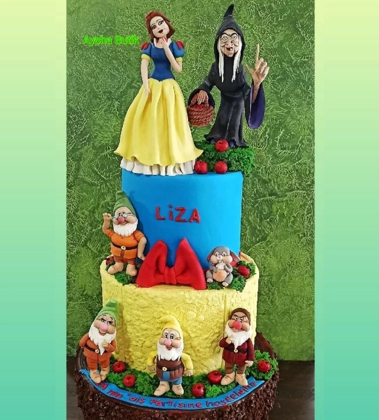 Snow White Cake Design 2 Layer