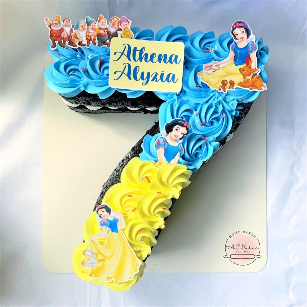 Snow White Number 2 Cake Design