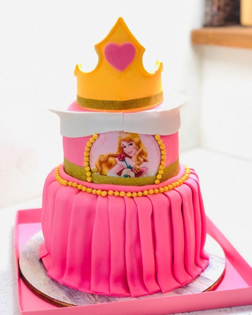 Princess Aurora Cake Pink 2