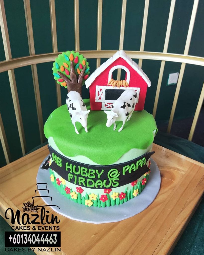 Cow Farm Cake Design