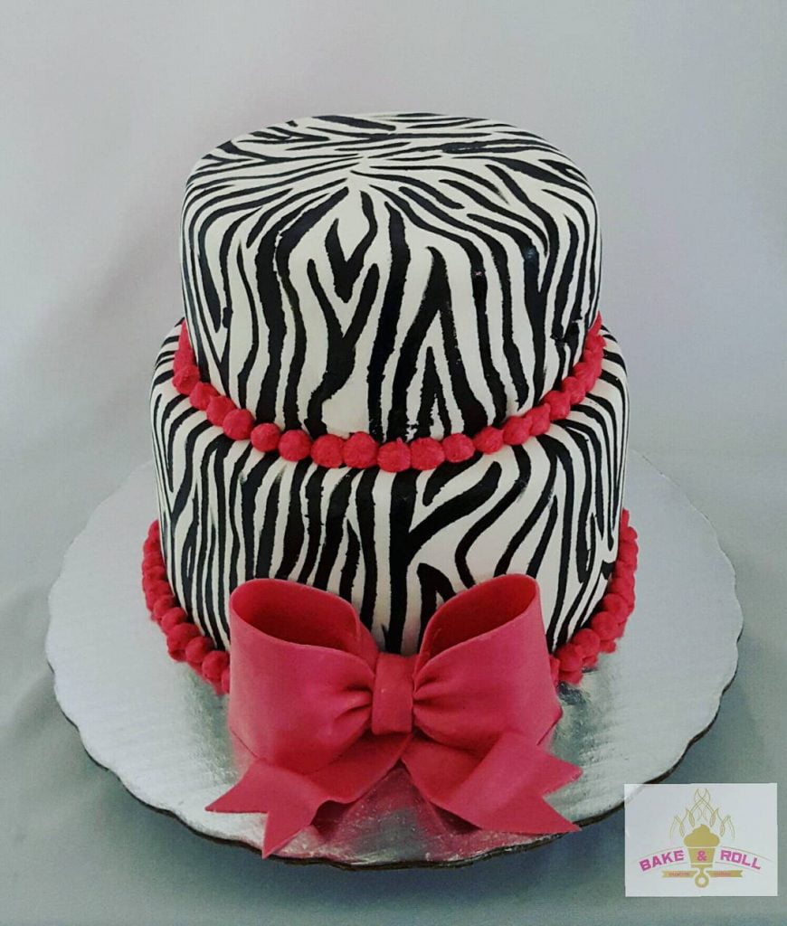 Hot Pink Zebra Cake Design 2