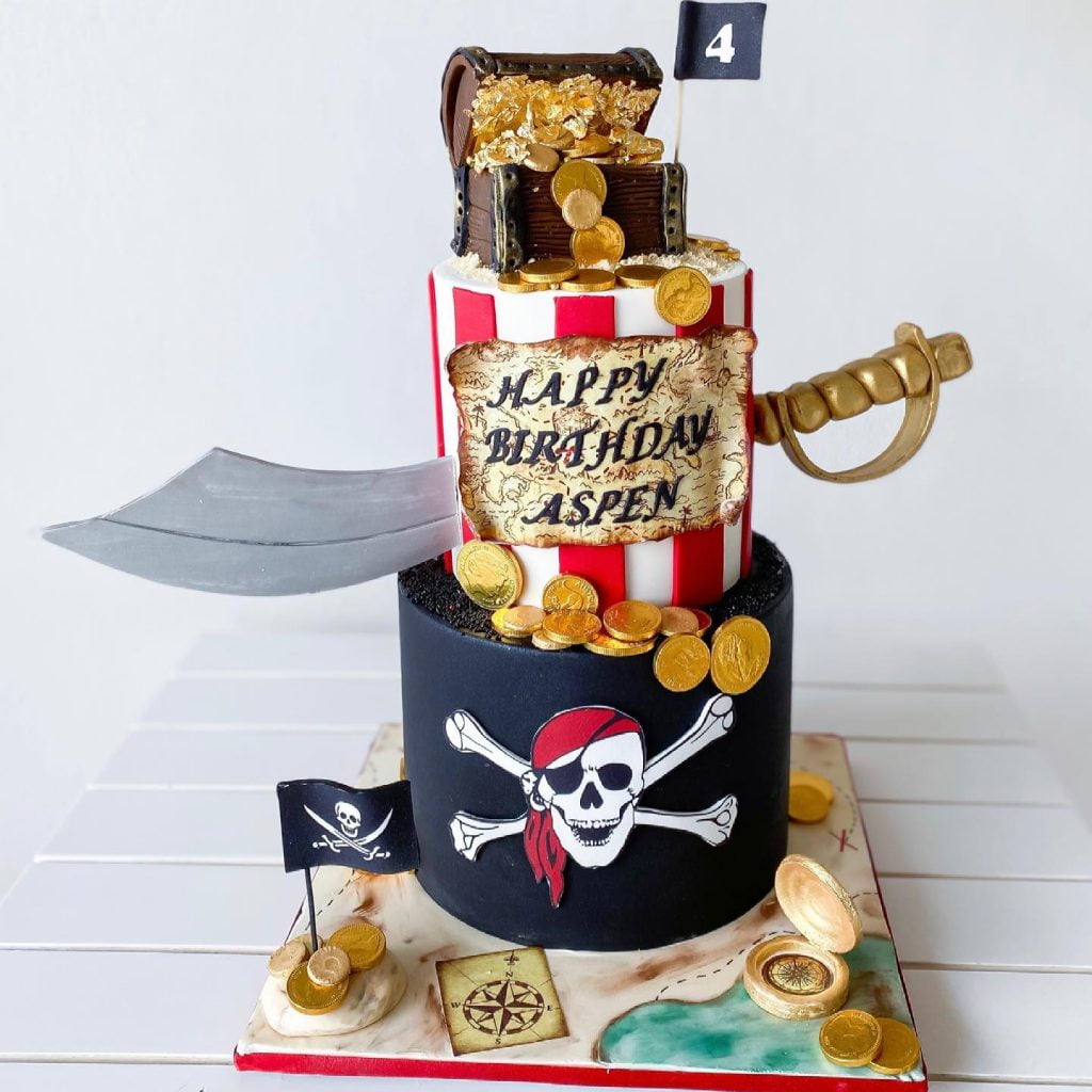 Pirate Treasure Chest Cake Design 2