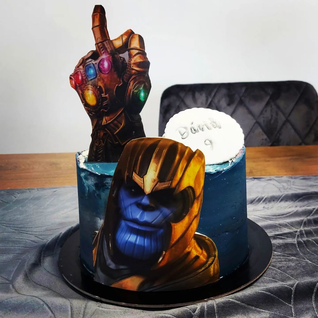 Thanos Face Cake Design