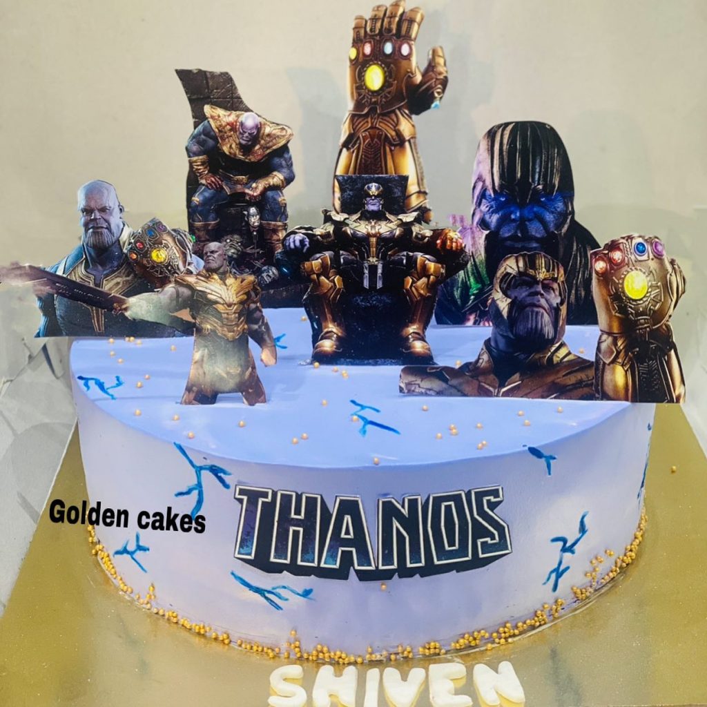 Thanos Face Cake Design 2